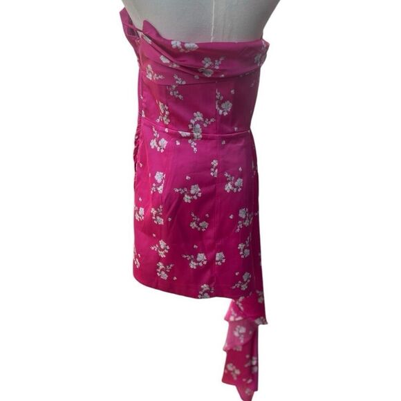 Bardot Anika Strapless Side Ruffle Corset Dress Size 8 Coquette Feminine - Picture 9 of 12